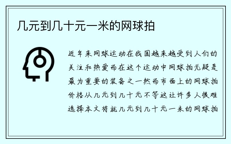 几元到几十元一米的网球拍